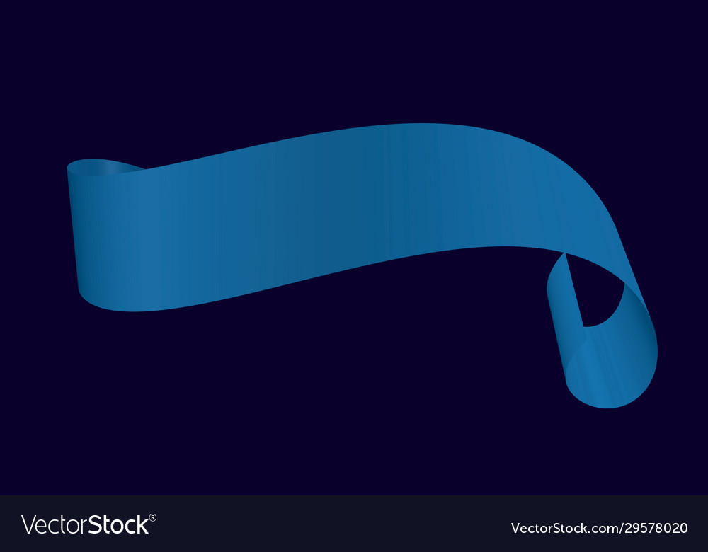 Curled ribbon 3d no gradientno gradient mesh