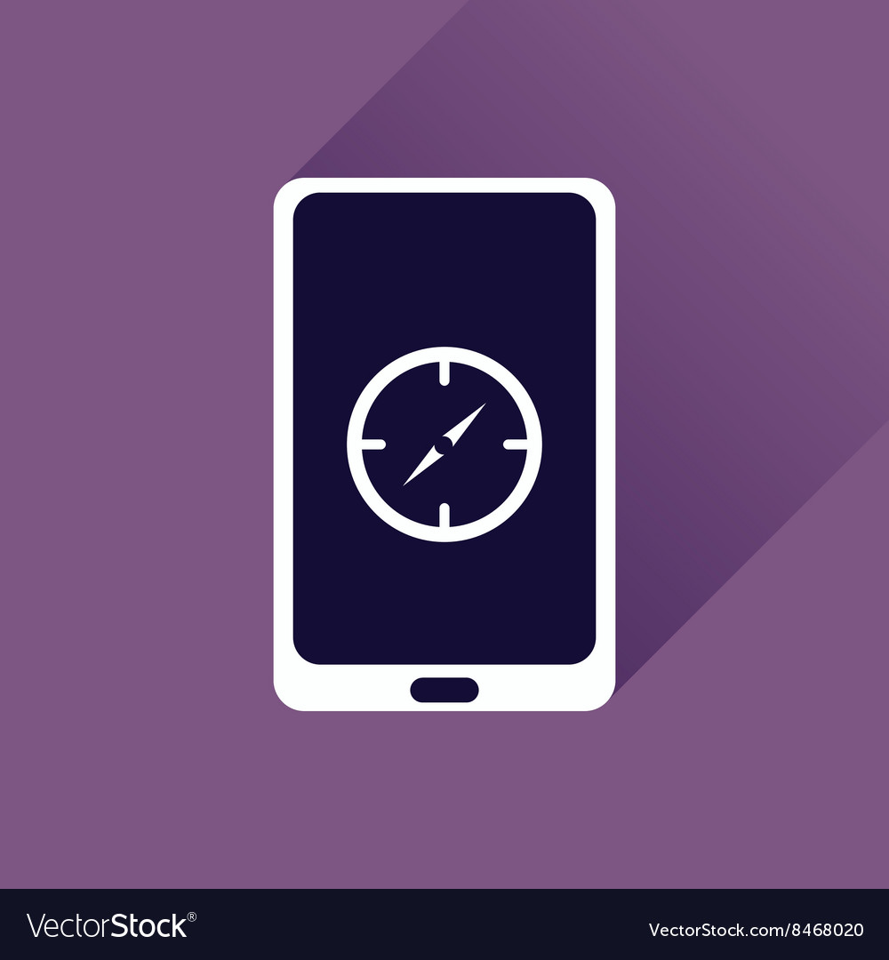 Flat web icon with long shadow mobile navigation