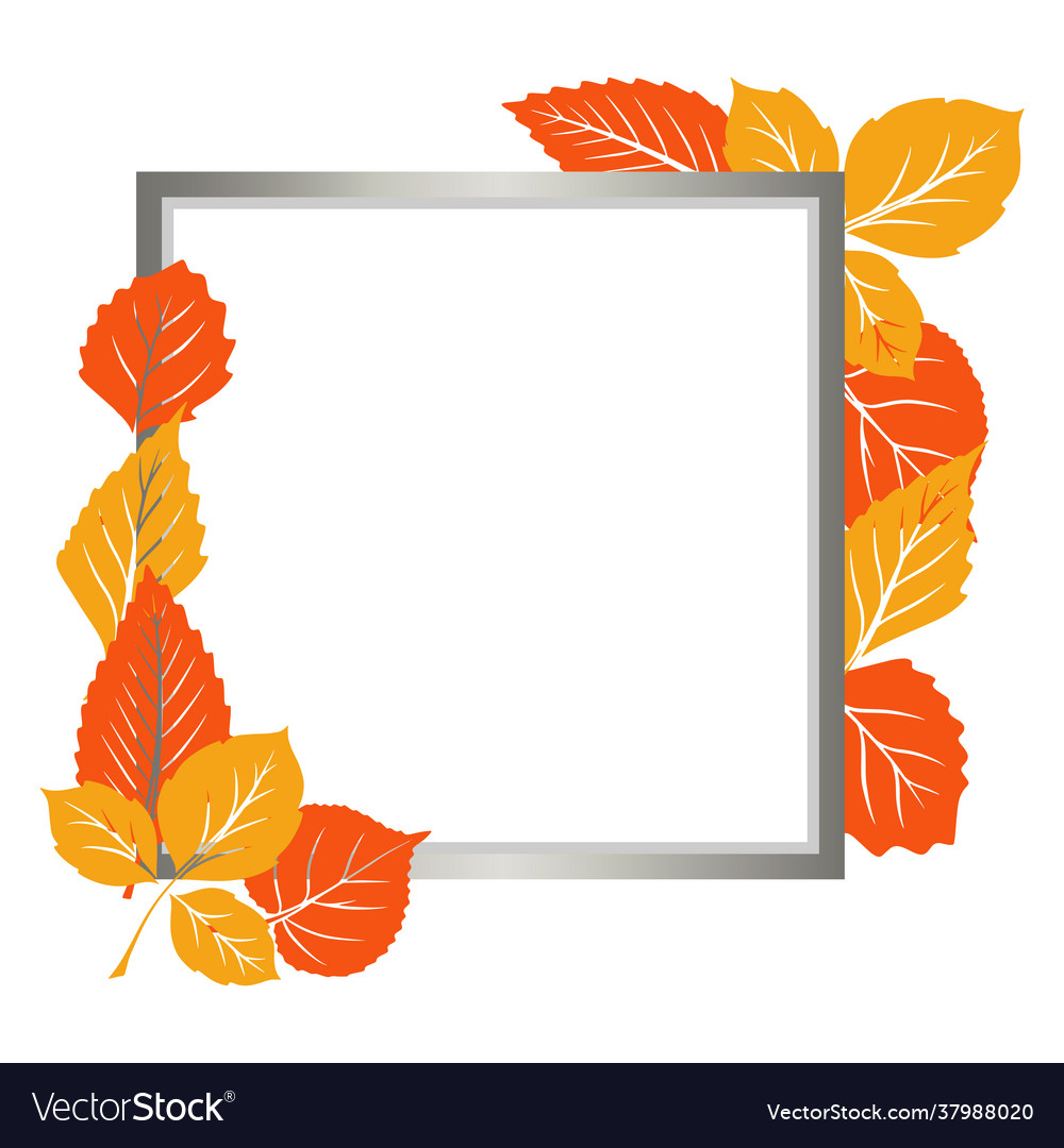 Frame for text design with leaves