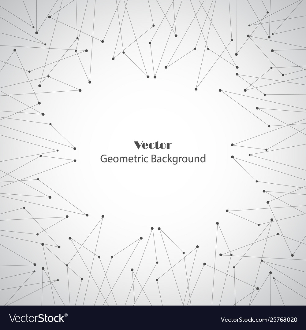 Geometric pattern with connected lines and dots