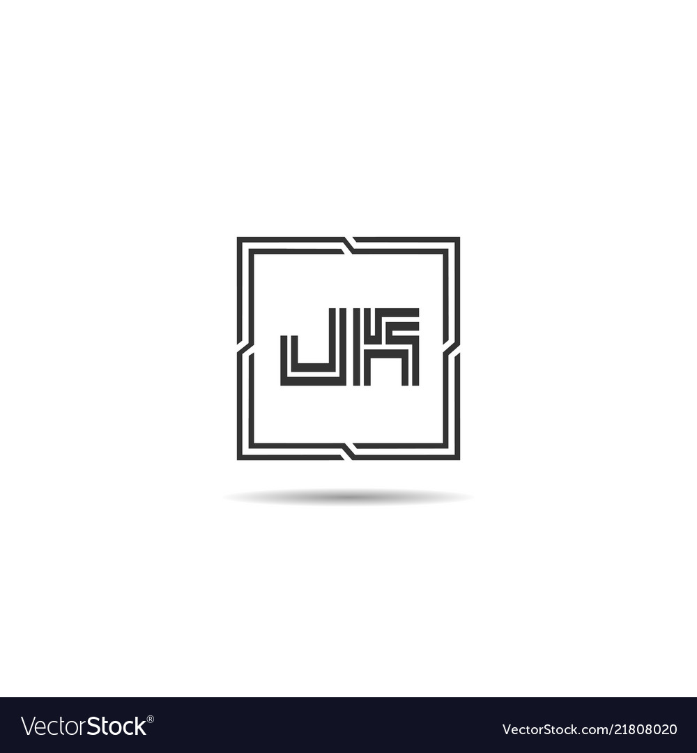 Initial letter jk logo template design