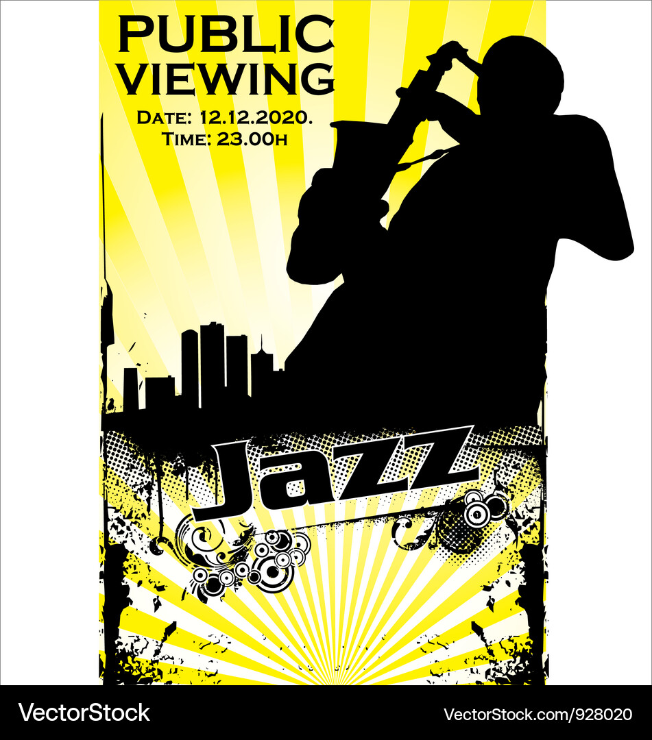 Jazz poster Royalty Free Vector Image - VectorStock