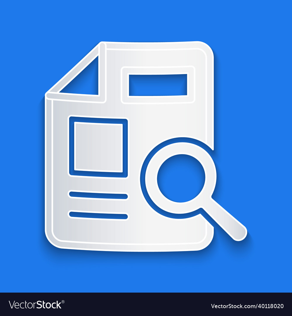 Paper cut document with graph chart icon isolated vector image Paper cut document with graph chart icon isolated
