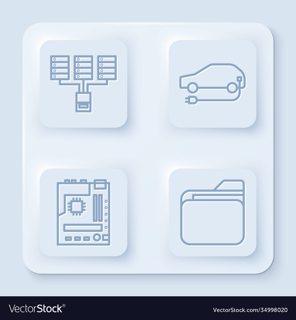 Set line server data web hosting electric car