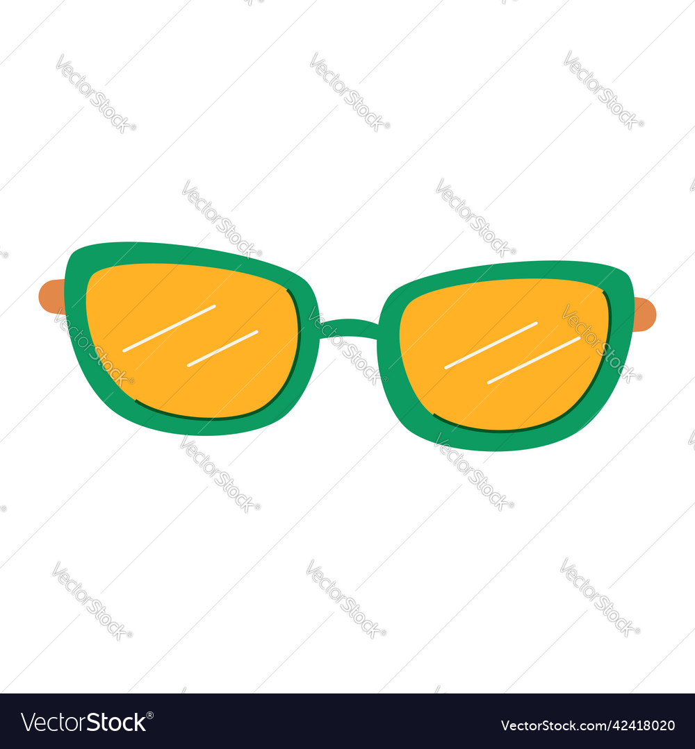 Stylish Sunglasses - Modern Flat Design Single Vector Image