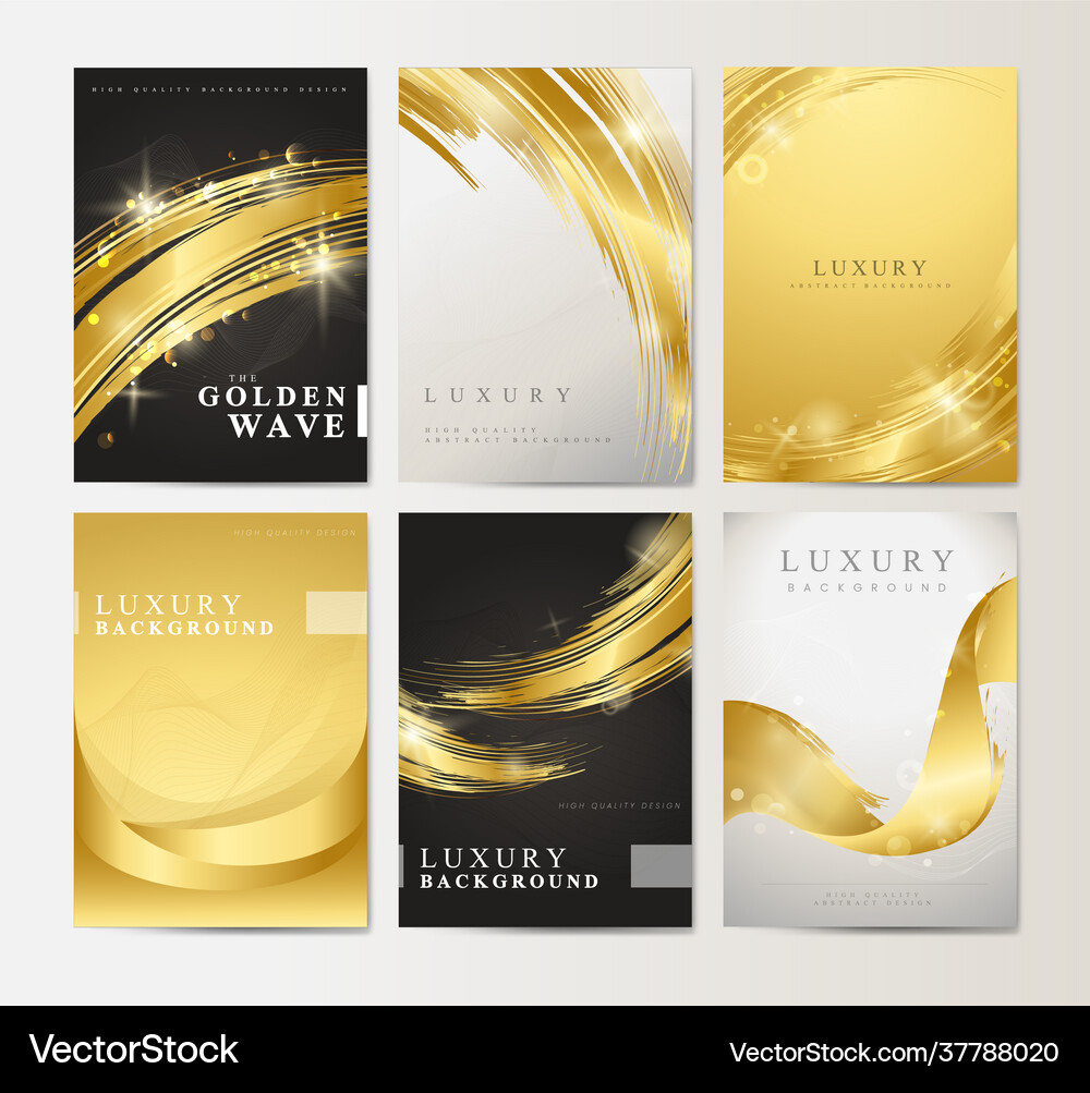 Wave abstract background set Royalty Free Vector Image