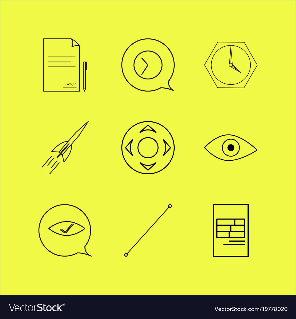 Web linear icon set simple outline icons
