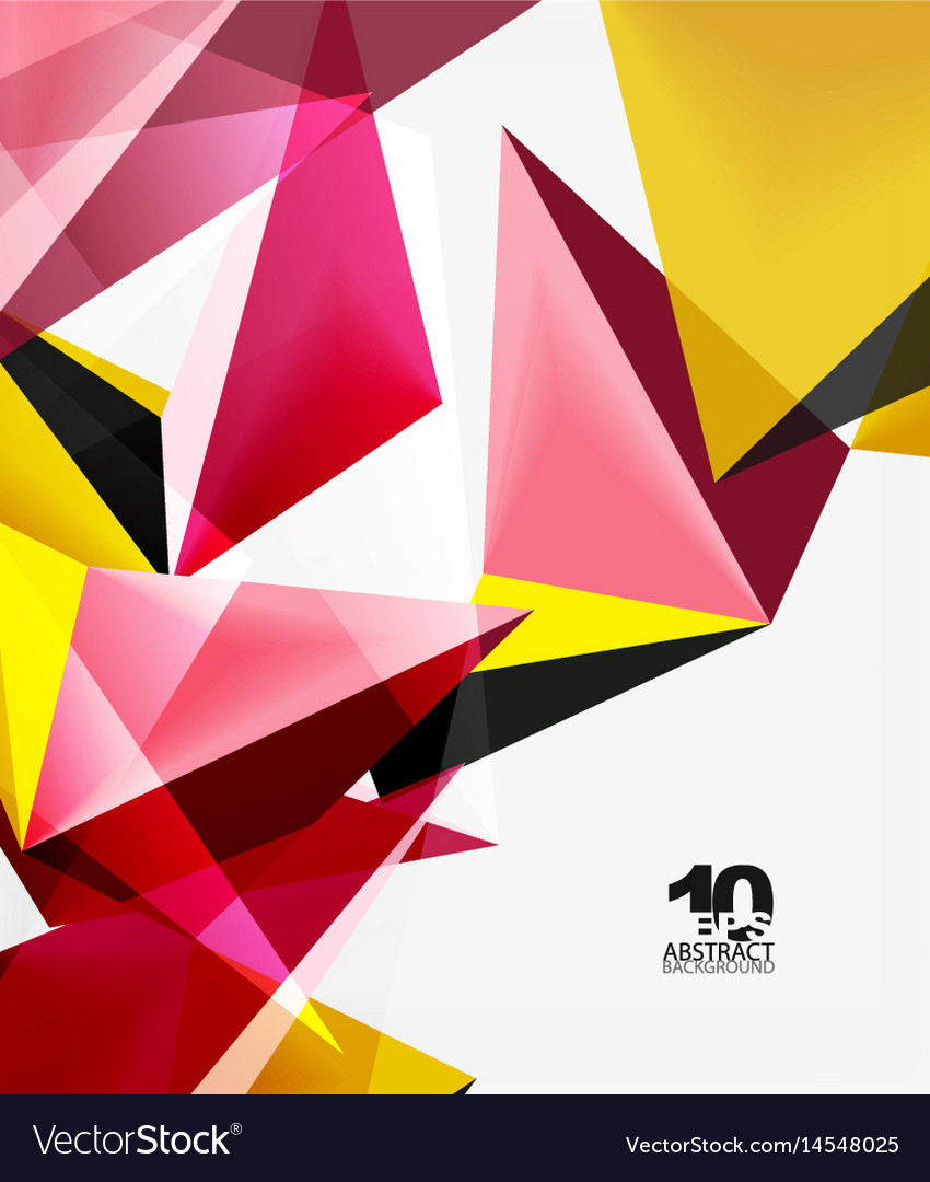 3d triangles geometric Royalty Free Vector Image