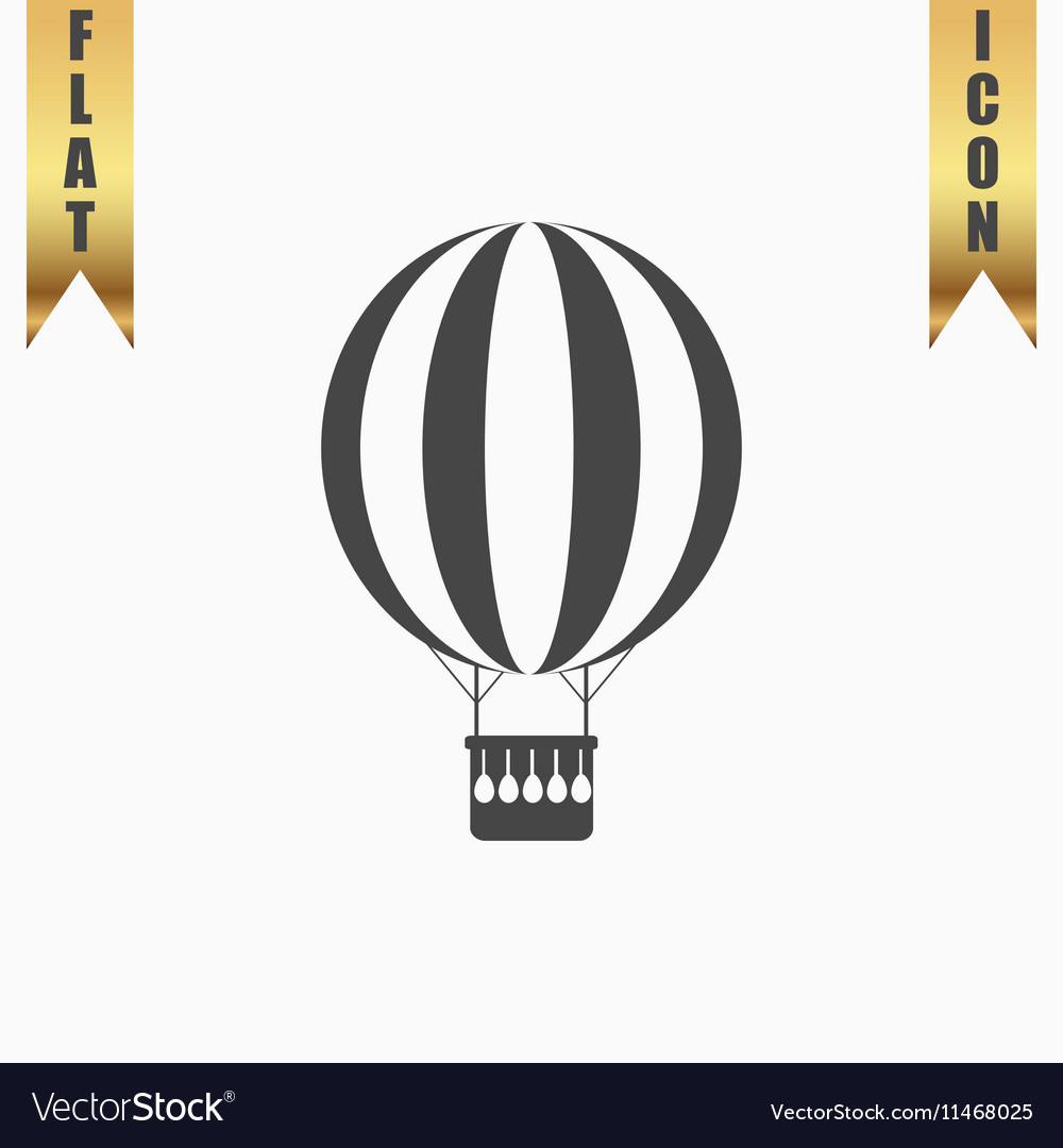 Balloon journey web icon sign and button