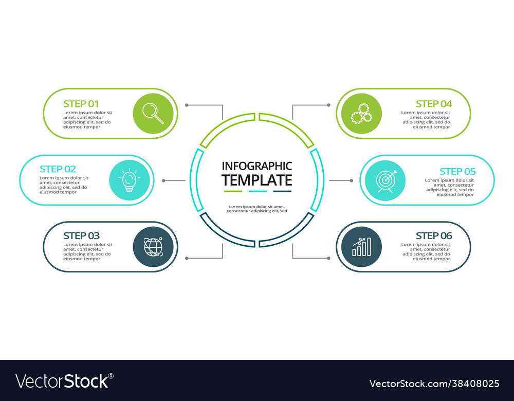 Business data visualization process chart