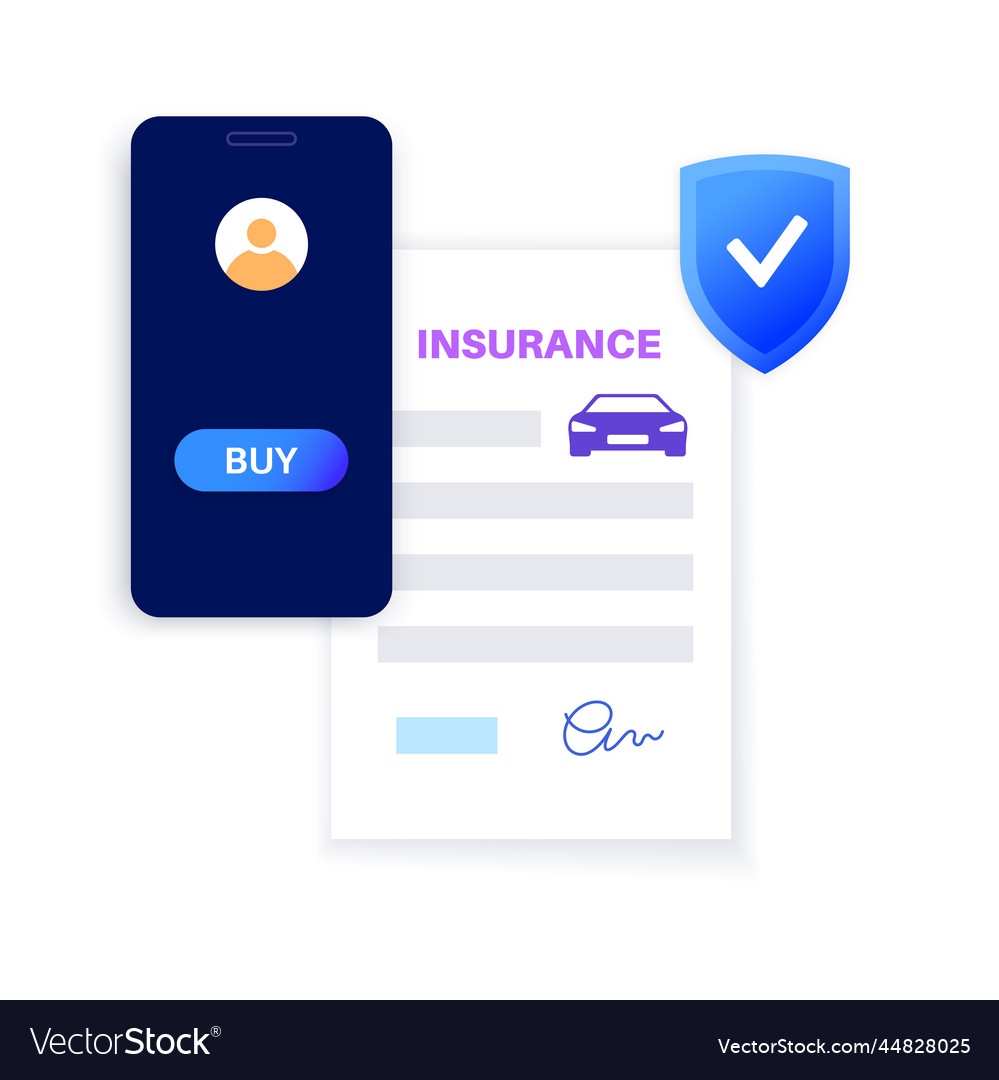 Car insurance online Royalty Free Vector Image