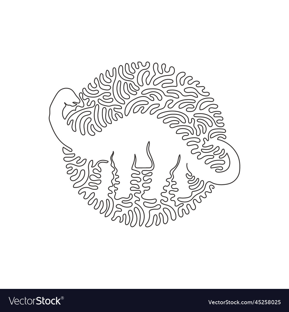 Continuous curve one line drawing of standing vector image Continuous curve one line drawing of standing