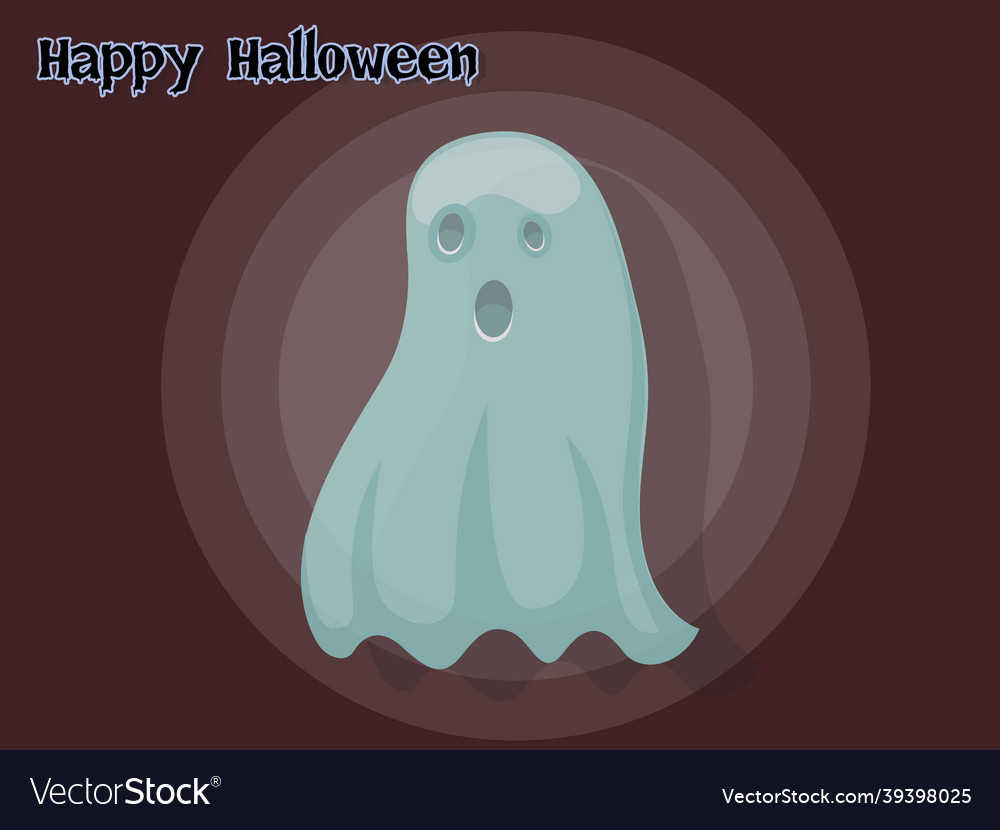 Ghost cartoon halloween on background