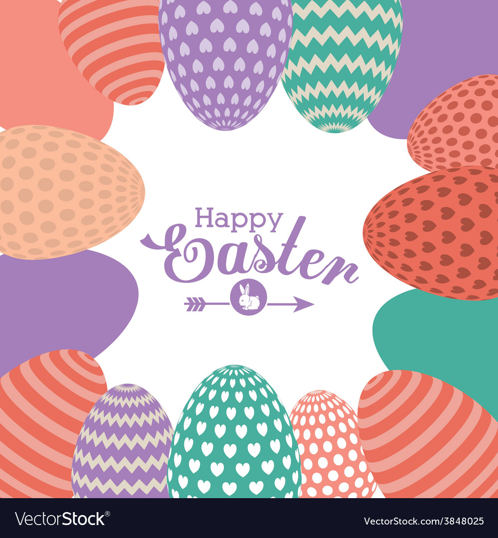 Happy easter card design