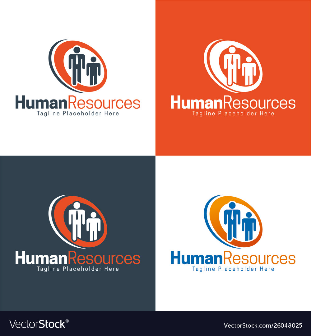 Human resources icon and logo Royalty Free Vector Image