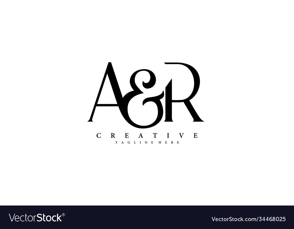 Initial letter ar logo design Royalty Free Vector Image