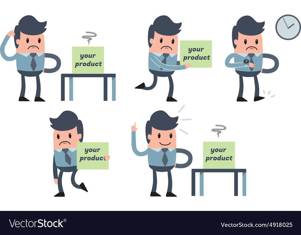 Man carries the broken equipment Royalty Free Vector Image