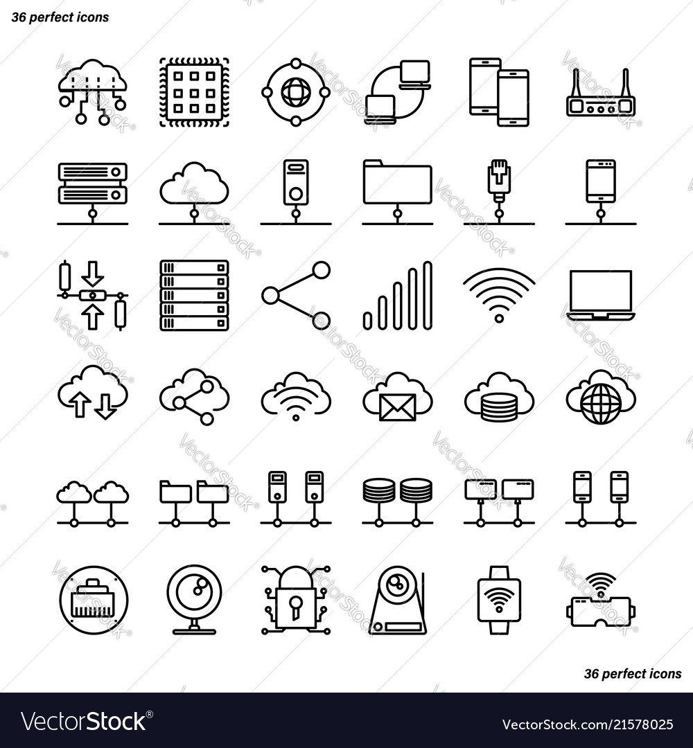Network & Database Icons - Pixel Set
