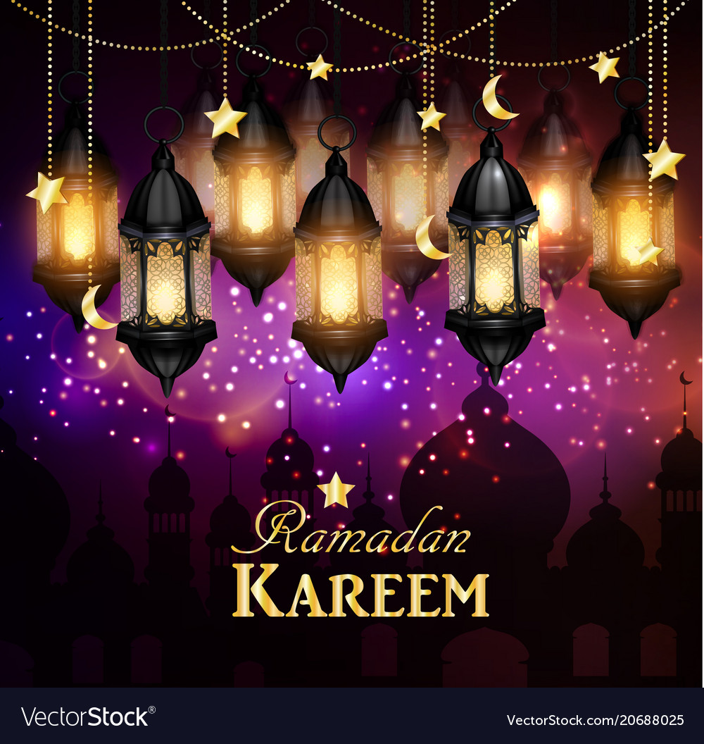 Ramadan kareem greeting background Royalty Free Vector Image