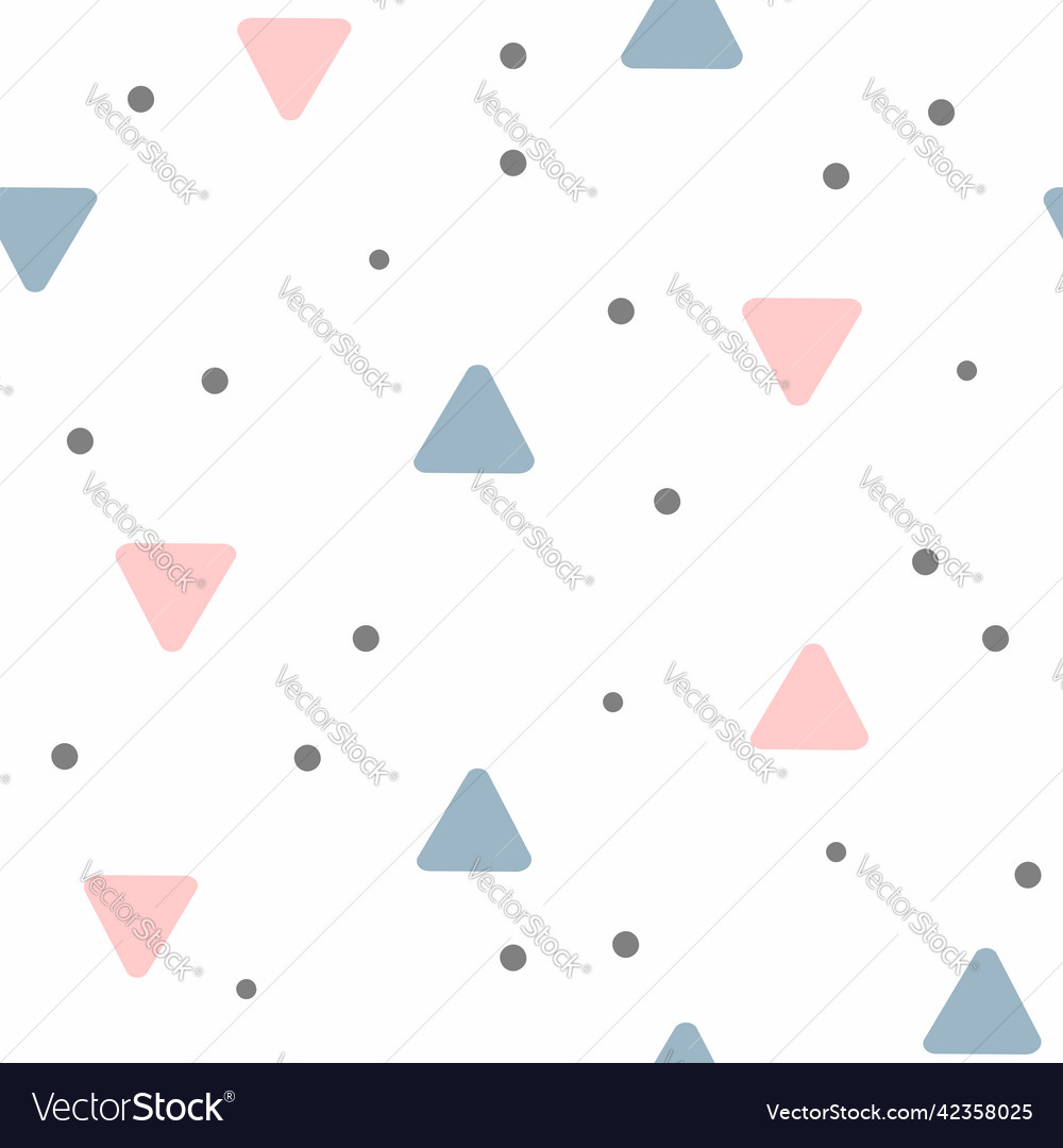 Seamless pattern with scattered triangles