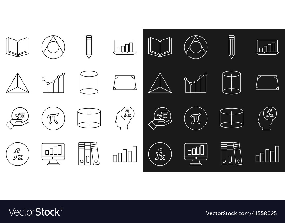 Set line graph schedule chart diagram function vector image Set line graph schedule chart diagram function