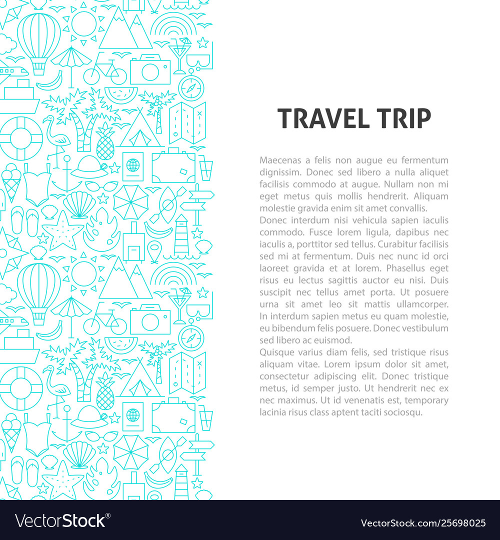 Travel trip line pattern concept