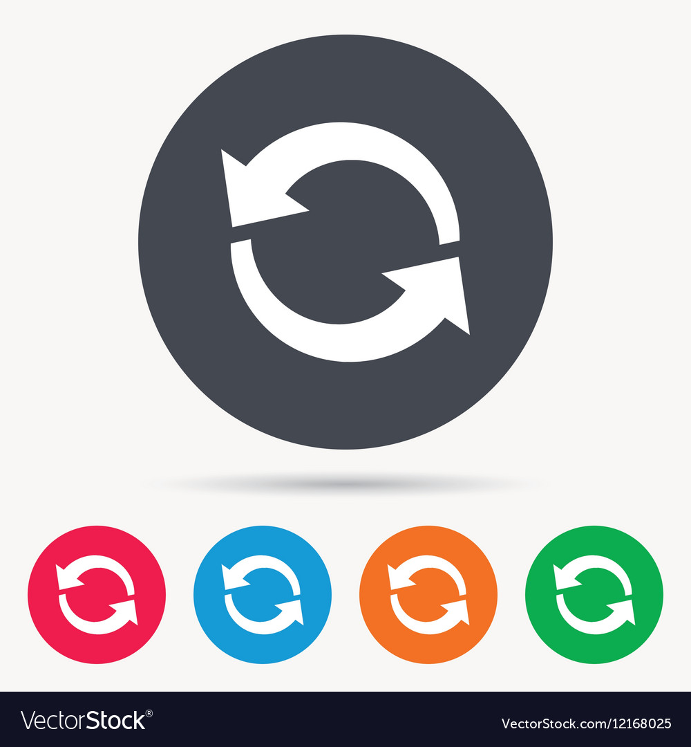 Update icon refresh or repeat sign Royalty Free Vector Image