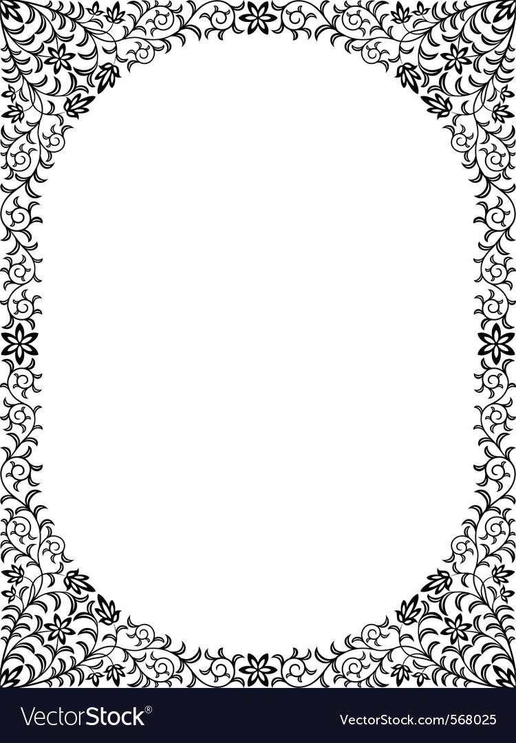 Vintage floral frame Royalty Free Vector Image