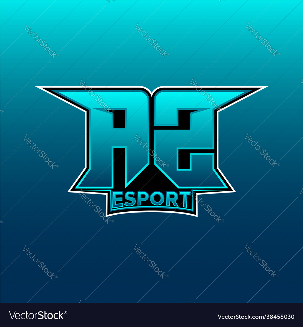 Az initial gaming logo esports geometric designs