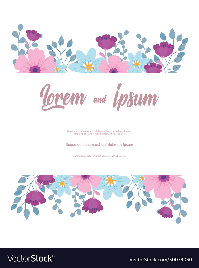 Flowers wedding greeting card or invitation Vector Image