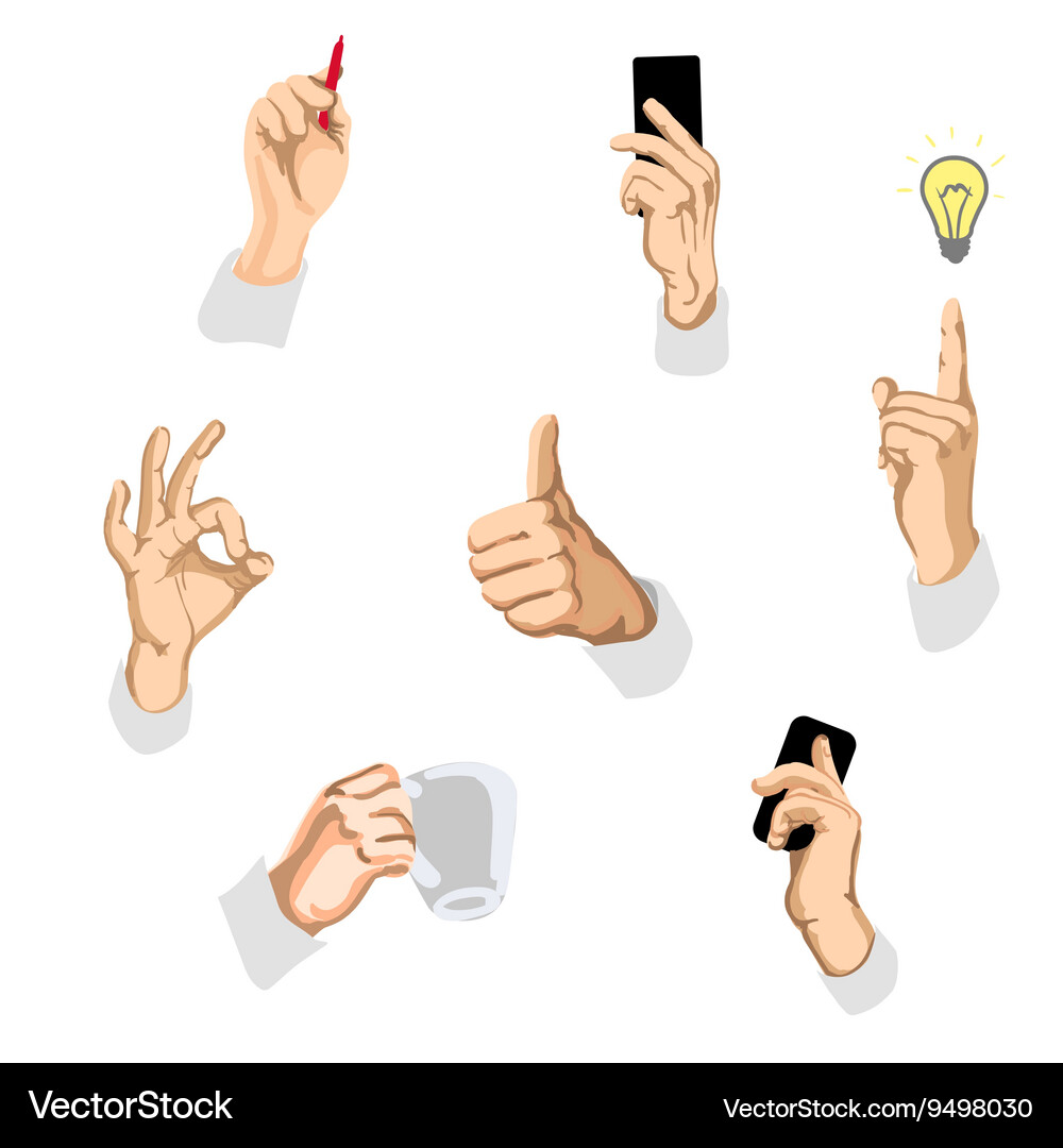 Gestures Royalty Free Vector Image - VectorStock