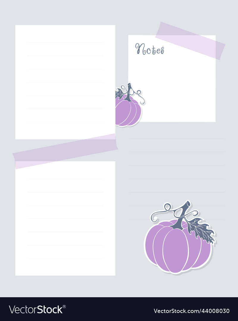 Notes blank template lined reminder paper vector image Notes blank template lined reminder paper