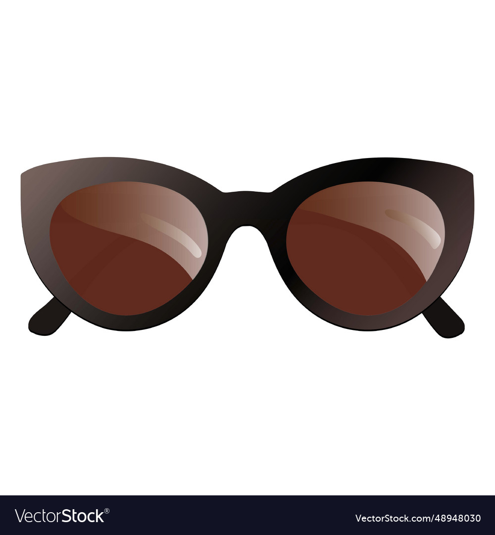 Oval oversized sunglasses glossy design Royalty Free Vector