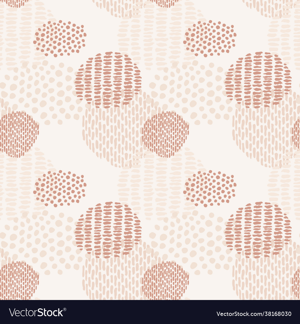 Pale doodle dots seamless pattern hand drawn