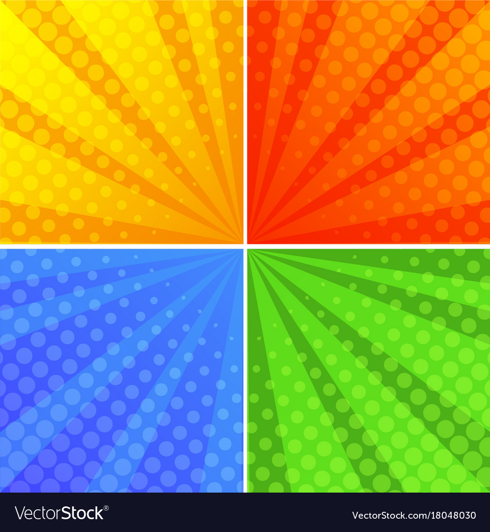 Round shapes on four different background