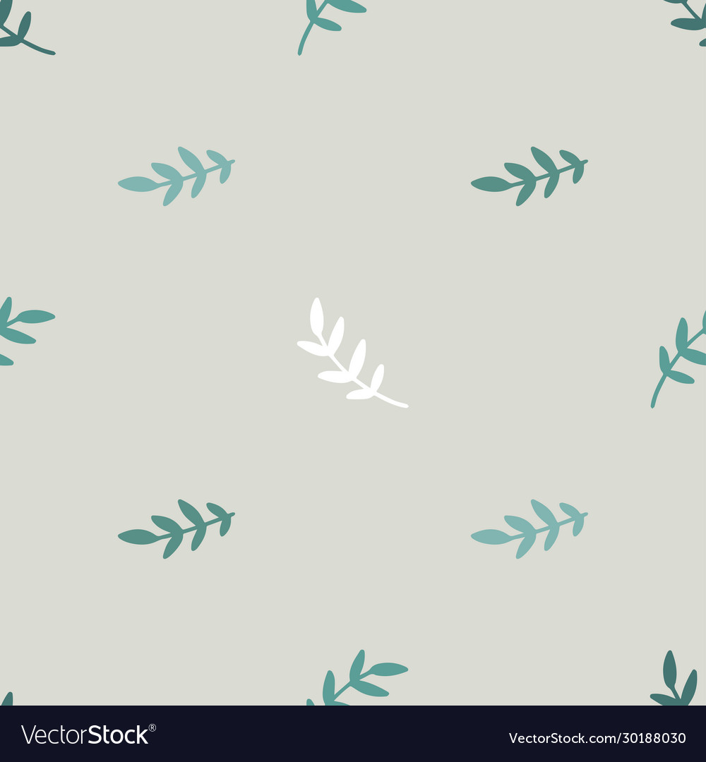 Seamless pattern with leaves hand drawn