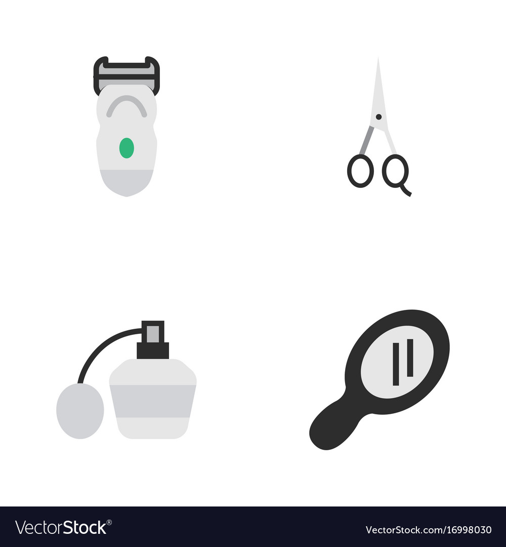 Set of simple barber icons