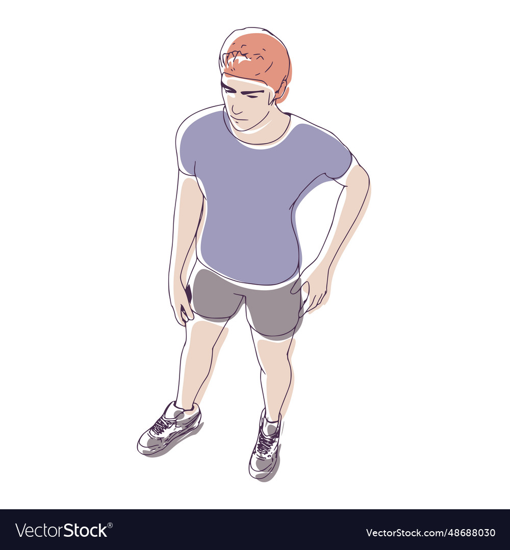 Standing Man Sport Boy Casual Royalty Free Vector Image Standing Man Sport Boy Casual Royalty Free Vector Image