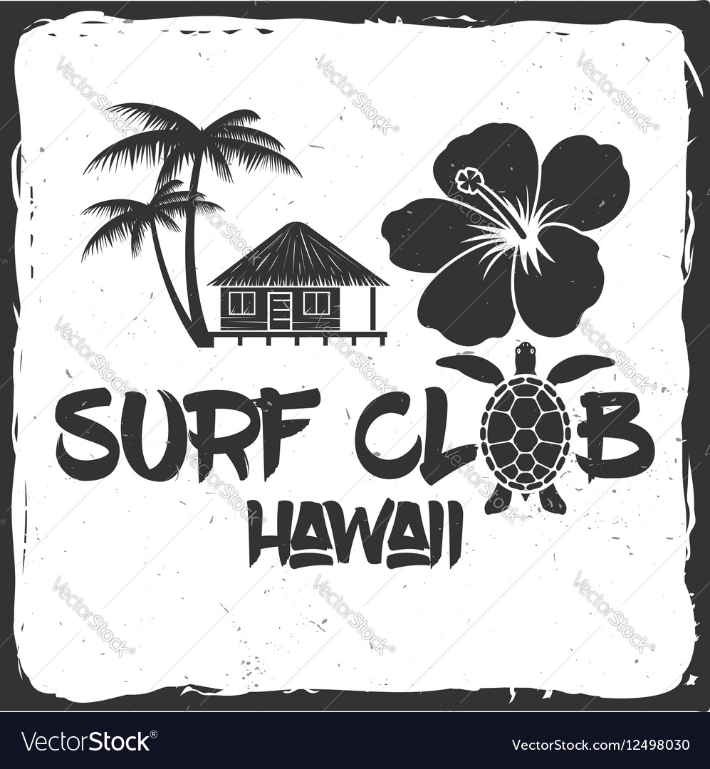 Summer surfing retro badge Royalty Free Vector Image