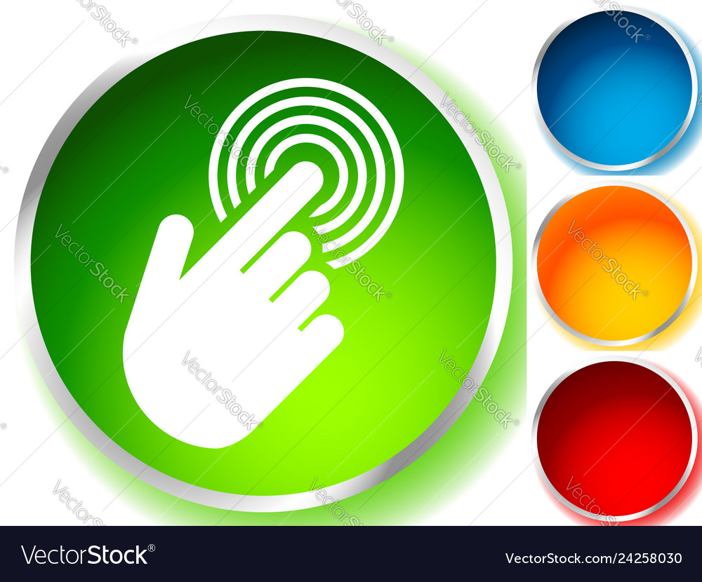 Tapping touchscreen on interface mobile phone icon
