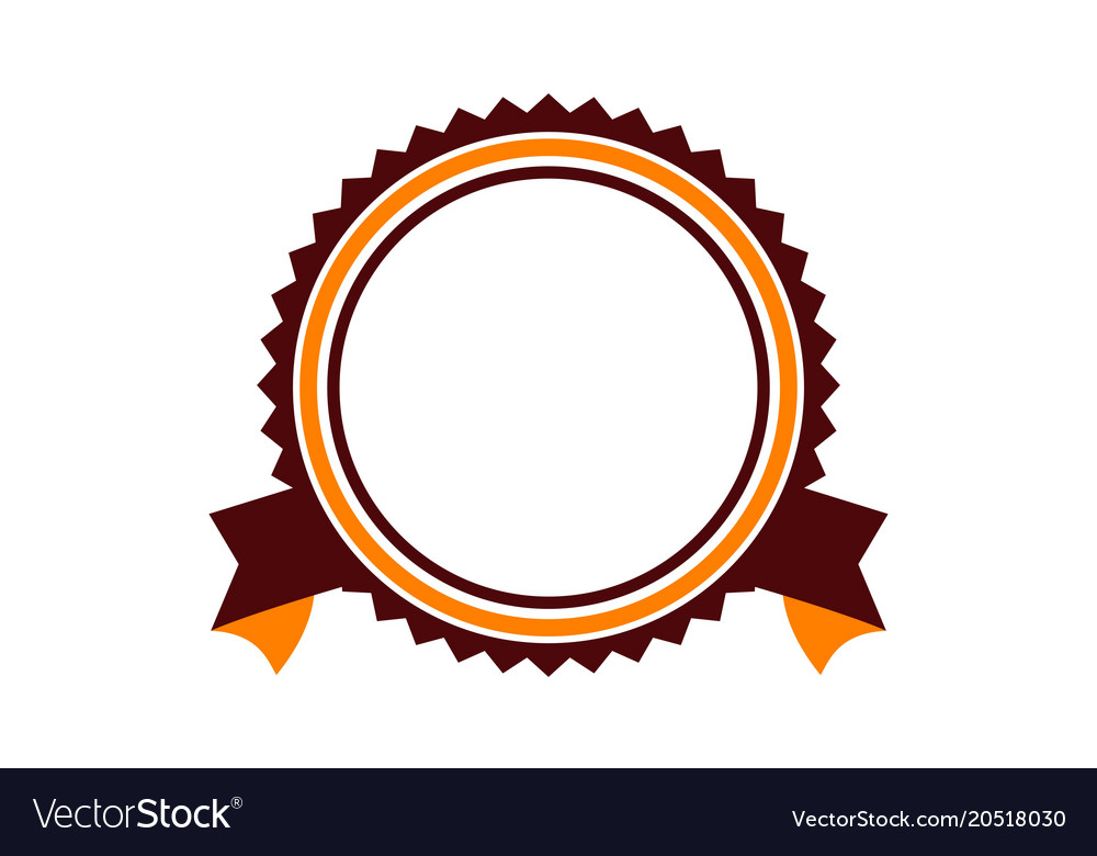 Badge and logo an empty royal shield Royalty Free Vector