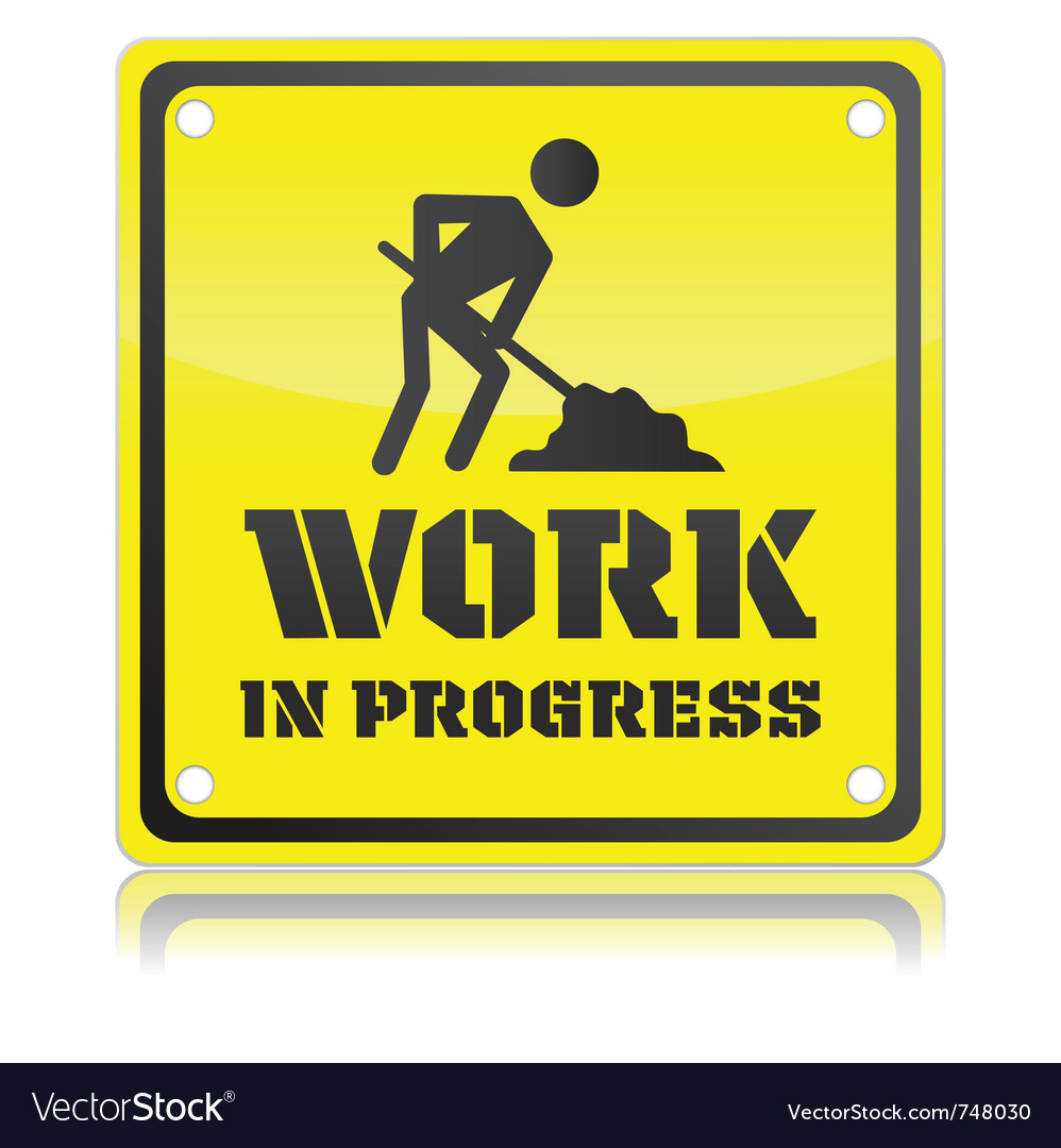 Work In Progress Icon Royalty Free Vector Image