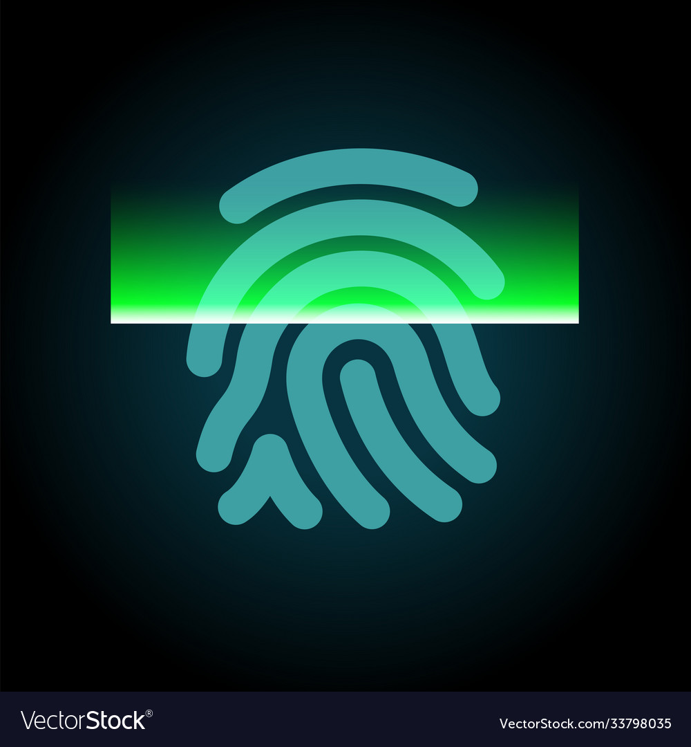 Abstract fingerprints scanning process - access vector image Abstract fingerprints scanning process - access