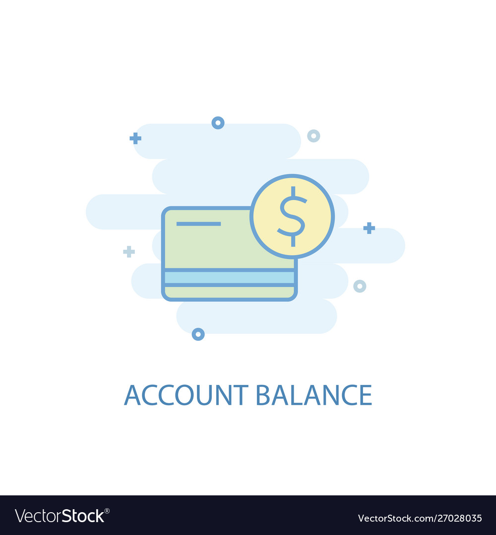 Account balance line concept simple icon