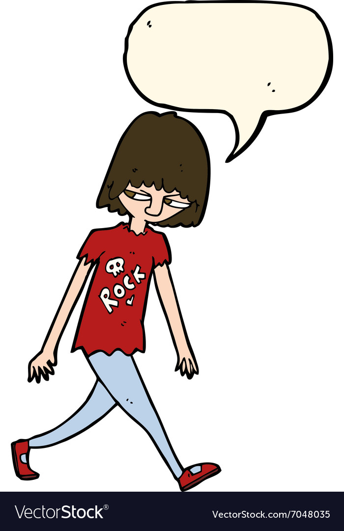 Cartoon teenager with speech bubble Royalty Free Vector