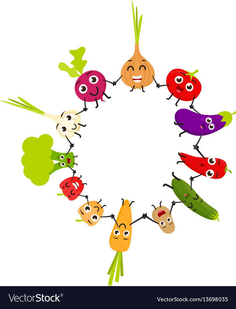 Funny cartoon vegetables Royalty Free Vector Image Funny cartoon vegetables Royalty Free Vector Image