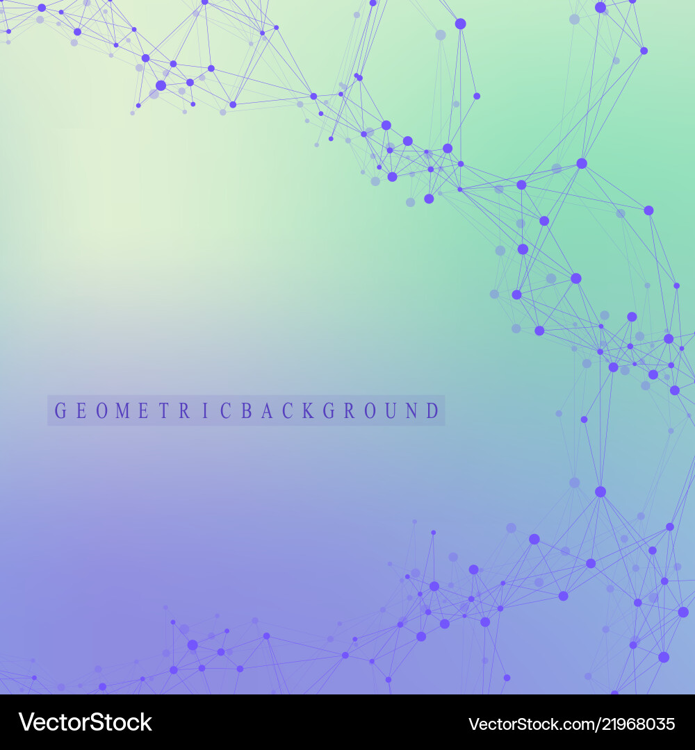 Geometric graphic background molecule Royalty Free Vector