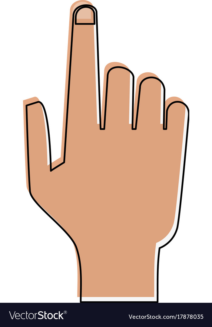 Hand with index finger up icon image