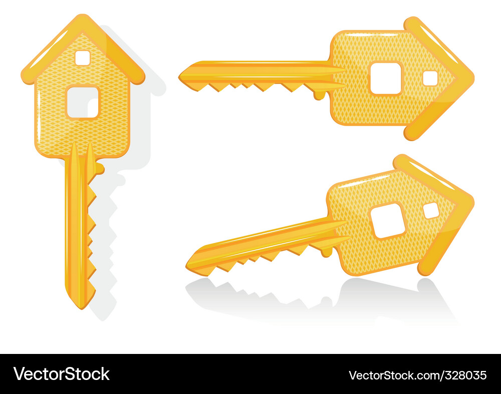 House key Royalty Free Vector Image - VectorStock