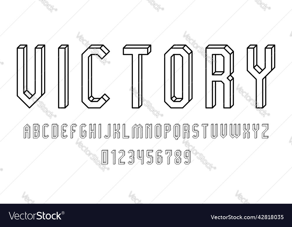 Modern Alphabet & Number Set